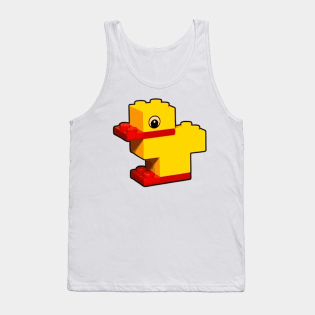 Brick Animals: Yellow Duck Tank Top by druscilla13